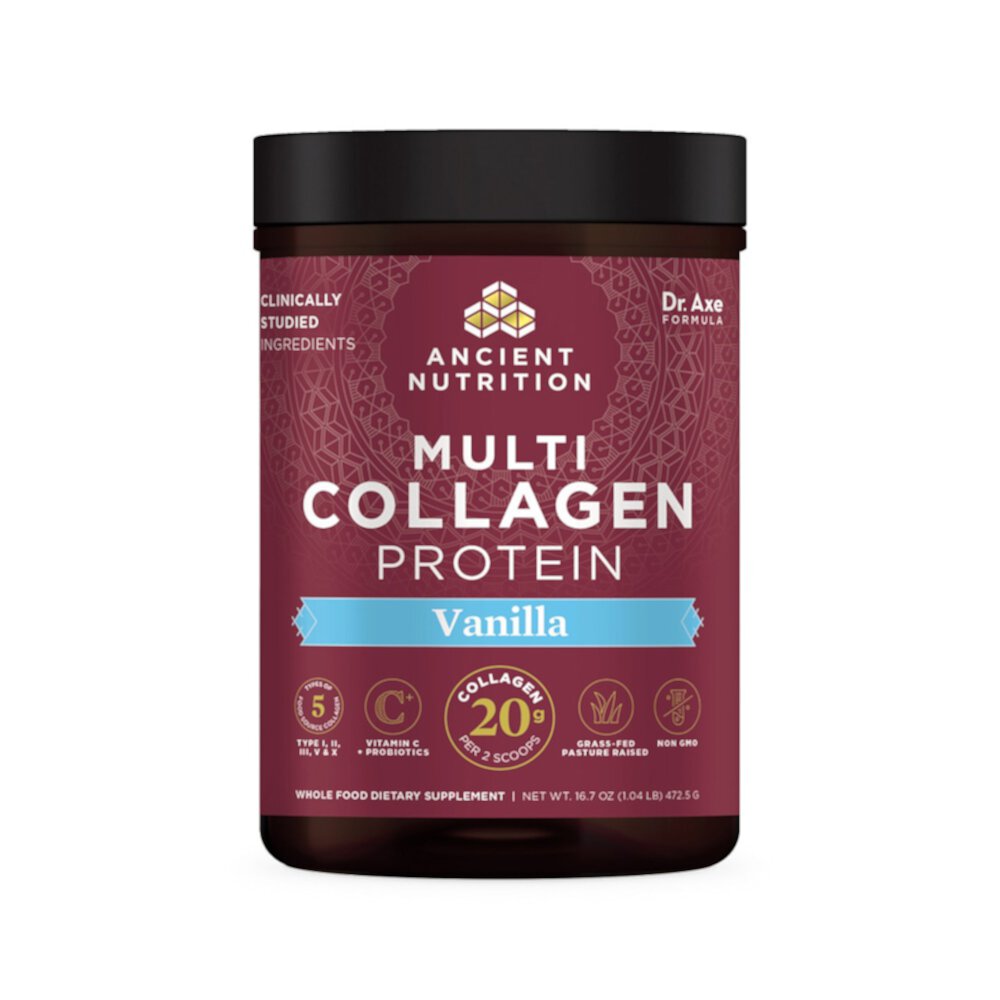 Ancient Nutrition Multi Collagen Protein Vanilla -- 16,8 унций Ancient Nutrition