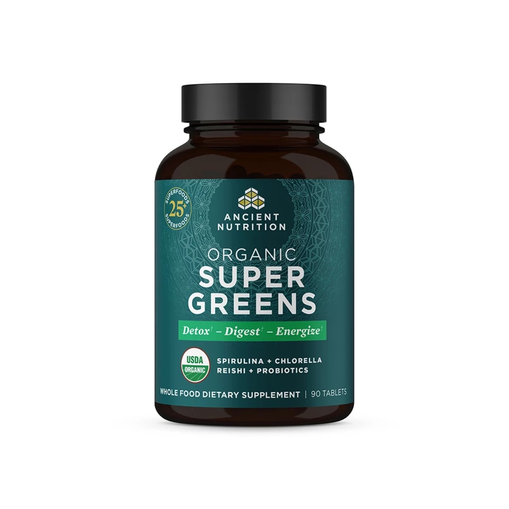 Organic Super Greens -- 90 Tablets (Таблетки) Ancient Nutrition