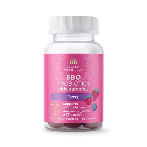 SBO Probiotics Kids Gummies (Жевательные конфеты) Berry -- 5 billion CFU - 30 Gummies Ancient Nutrition