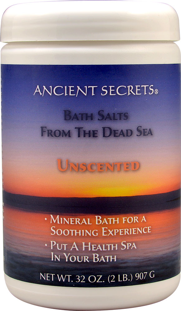Соль для ванн Ancient Secrets из Мертвого моря без запаха -- 2 фунта Ancient Secrets