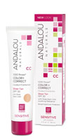 1000 Roses CC Color + Correct SPF 30 Sheer Tan — 2 жидких унции Andalou Naturals