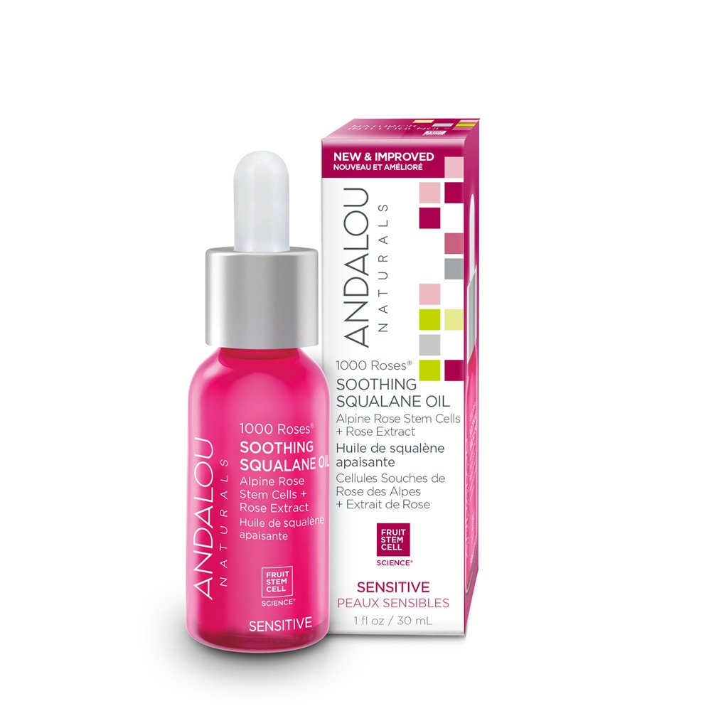 Andalou Naturals 1000 Roses Успокаивающее масло сквалана — 1 жидкая унция Andalou Naturals