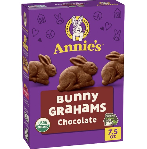 Запеченные шоколадные закуски Annie's Bunny Grahams - 7,5 унции Annie's