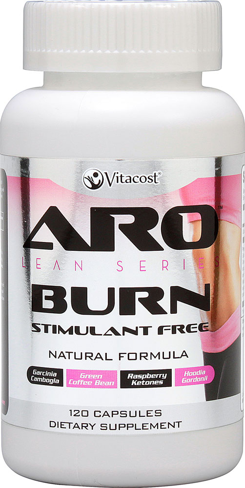 ARO-Vitacost Lean Series Burn - без стимуляторов (гарциния камбоджийская, кетоны малины и зерна зеленого кофе) -- 120 капсул ARO-Vitacost