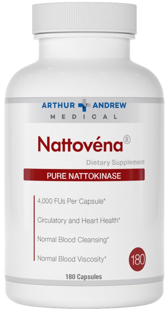 Nattovena™ Чистый наттокиназ - 4000 FU - 180 капсул - Arthur Andrew Medical Arthur Andrew Medical