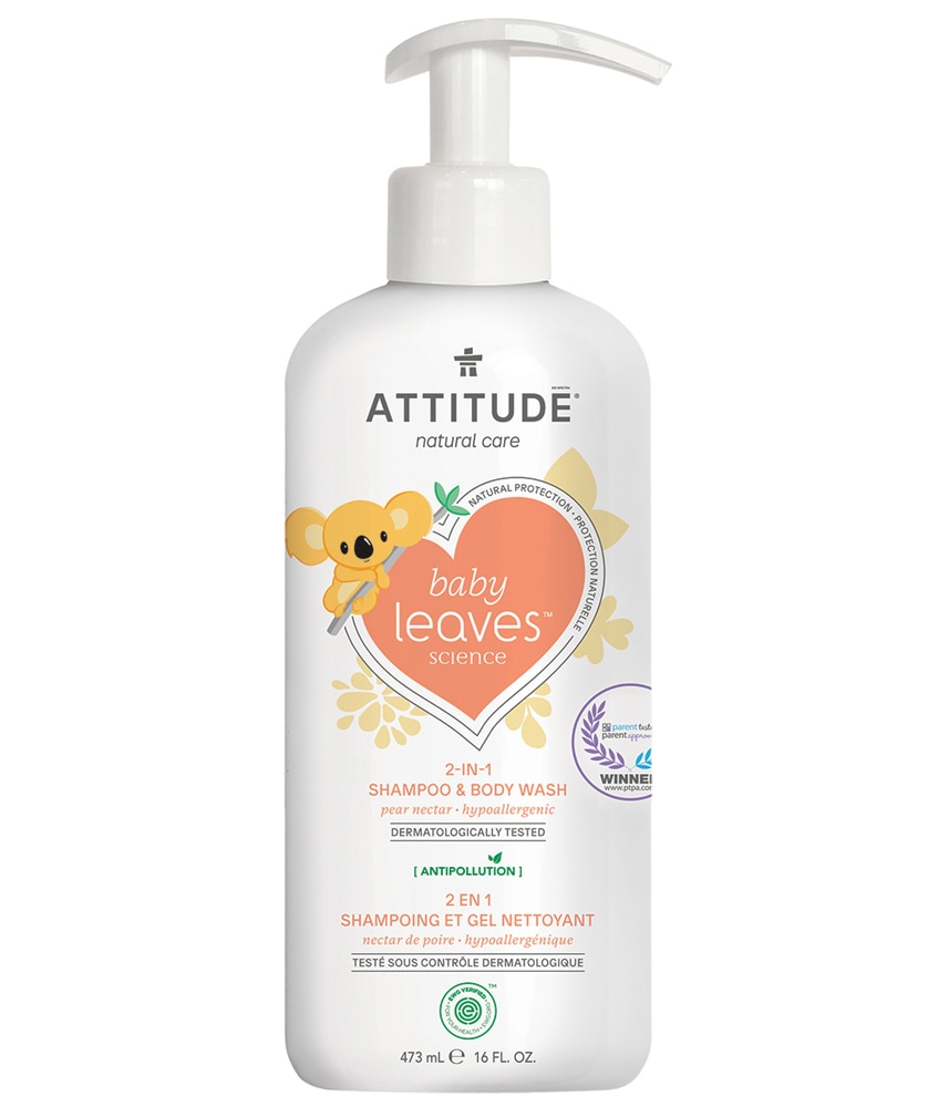 Attitude Baby Leaves™ 2 в 1 Шампунь и гель для душа с грушевым нектаром -- 16 жидких унций ATTITUDE