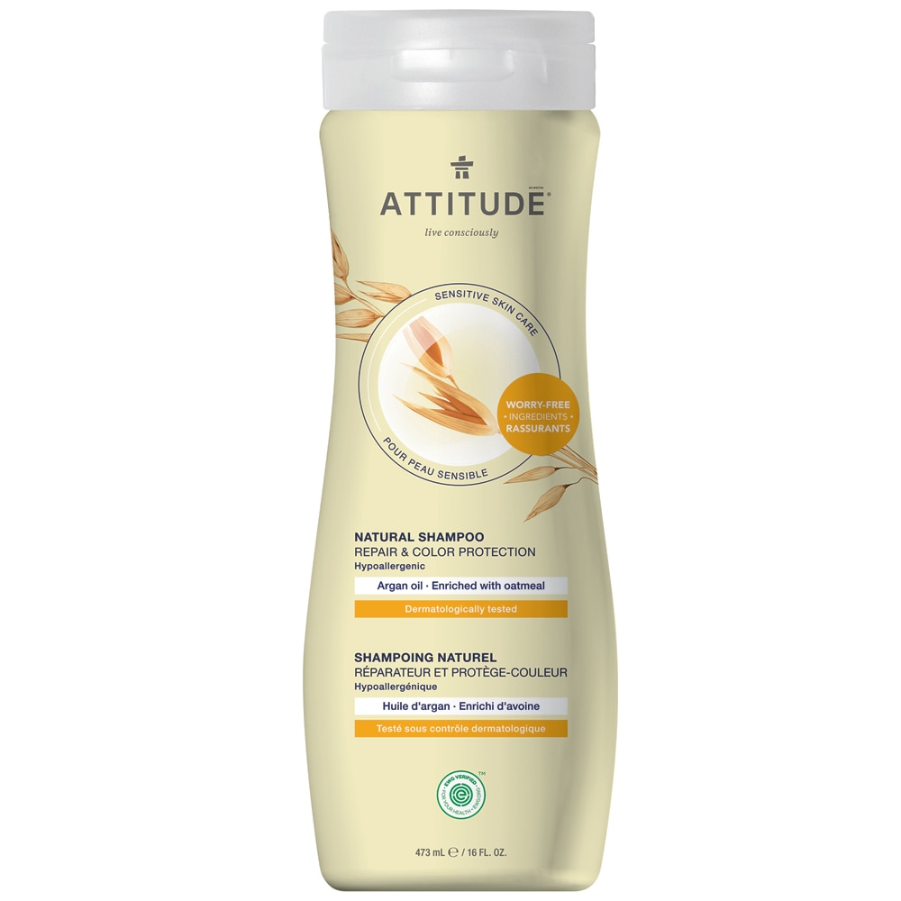 Шампунь для чувствительной кожи Attitude - восстановление и защита цвета - аргана - 16 жидких унций ATTITUDE