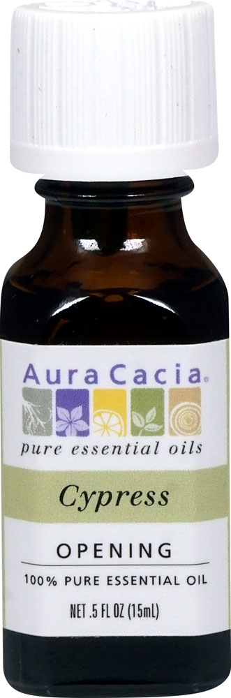 100% чистое эфирное масло кипариса — 0,5 жидких унций Aura Cacia