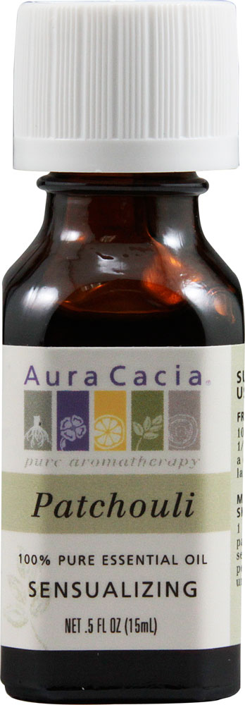 Aura Cacia 100% чистое эфирное масло пачули — 0,5 жидких унций Aura Cacia