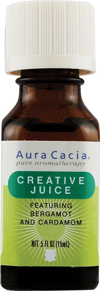 Aura Cacia Pure Aromatherapy Oil Creative Juice Bergamot & Cardamom -- 0,5 жидких унций Aura Cacia