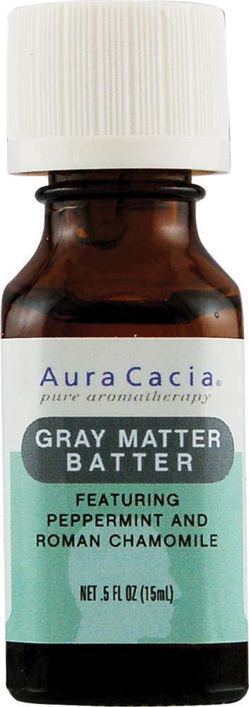 Aura Cacia Pure Aromatherapy Oil Grey Matter Batter Peppermint &amp; Римская ромашка — 0,5 жидких унций Aura Cacia