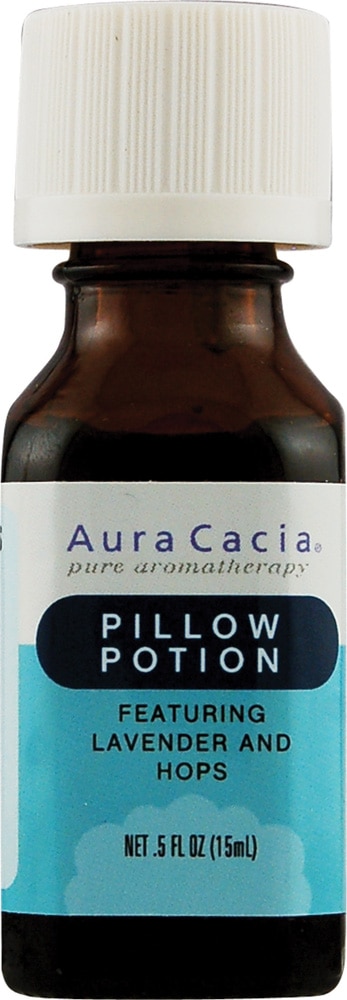 Aura Cacia Pure Ароматерапевтическая подушка-зелье с лавандой и хмелем -- 0,5 жидких унций Aura Cacia