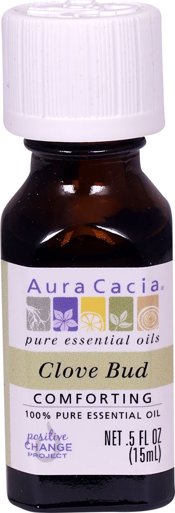 Чистое эфирное масло Aura Cacia Clove Bud — 0,5 жидких унций Aura Cacia