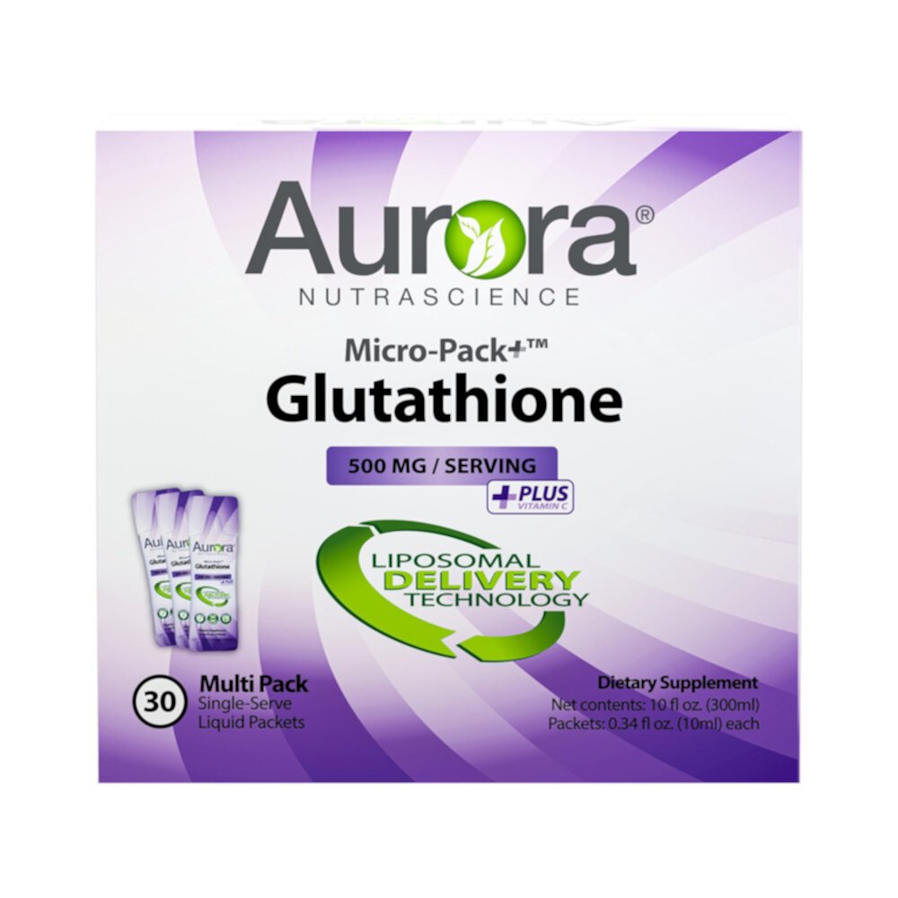 L-Глутатион, Микро-Липосомальный пакет+ - 500 мг - 30 пакетиков - Aurora Nutrascience Aurora Nutrascience