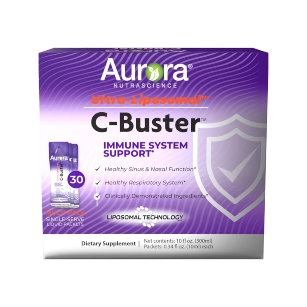 Ultra-Liposomal C-Buster Immune System Support -- 30 Packets (Пакеты ) Aurora Nutrascience