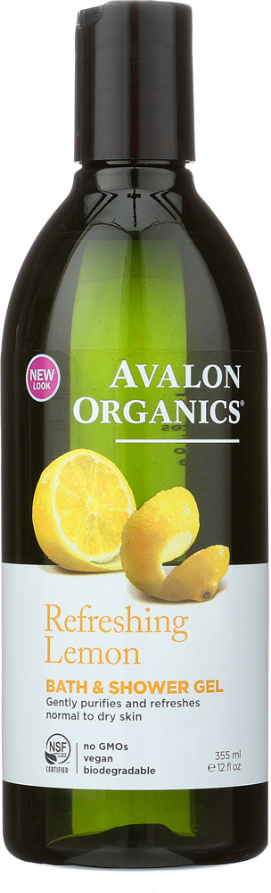Avalon Organics Bath &amp; Гель для душа Освежающий лимон -- 12 жидких унций Avalon Organics
