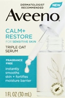 Calm plus Restore Triple Oat Serum For Sensitive Skin -- 1 fl oz (Жидкие унции) Aveeno