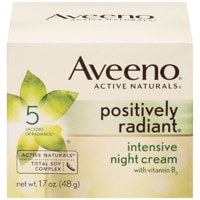 Интенсивный ночной крем Positively Radiant с витамином B3, 1,7 унции Aveeno