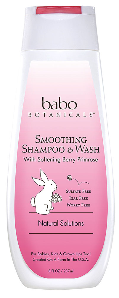 Babo Botanicals Разглаживающий шампунь &amp; Wash Berry Primrose — 8 жидких унций Babo Botanicals