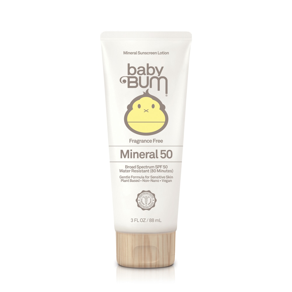 Baby Bum Минеральный солнцезащитный лосьон SPF 50 без отдушек -- 3 жидких унции Baby Bum