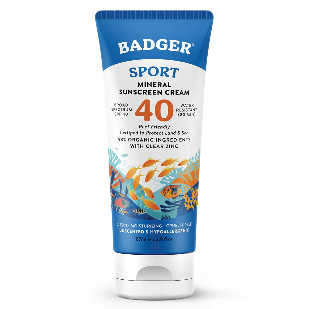 Sport Mineral Sunscreen SPF 40 — 2,9 жидких унции Badger Basket