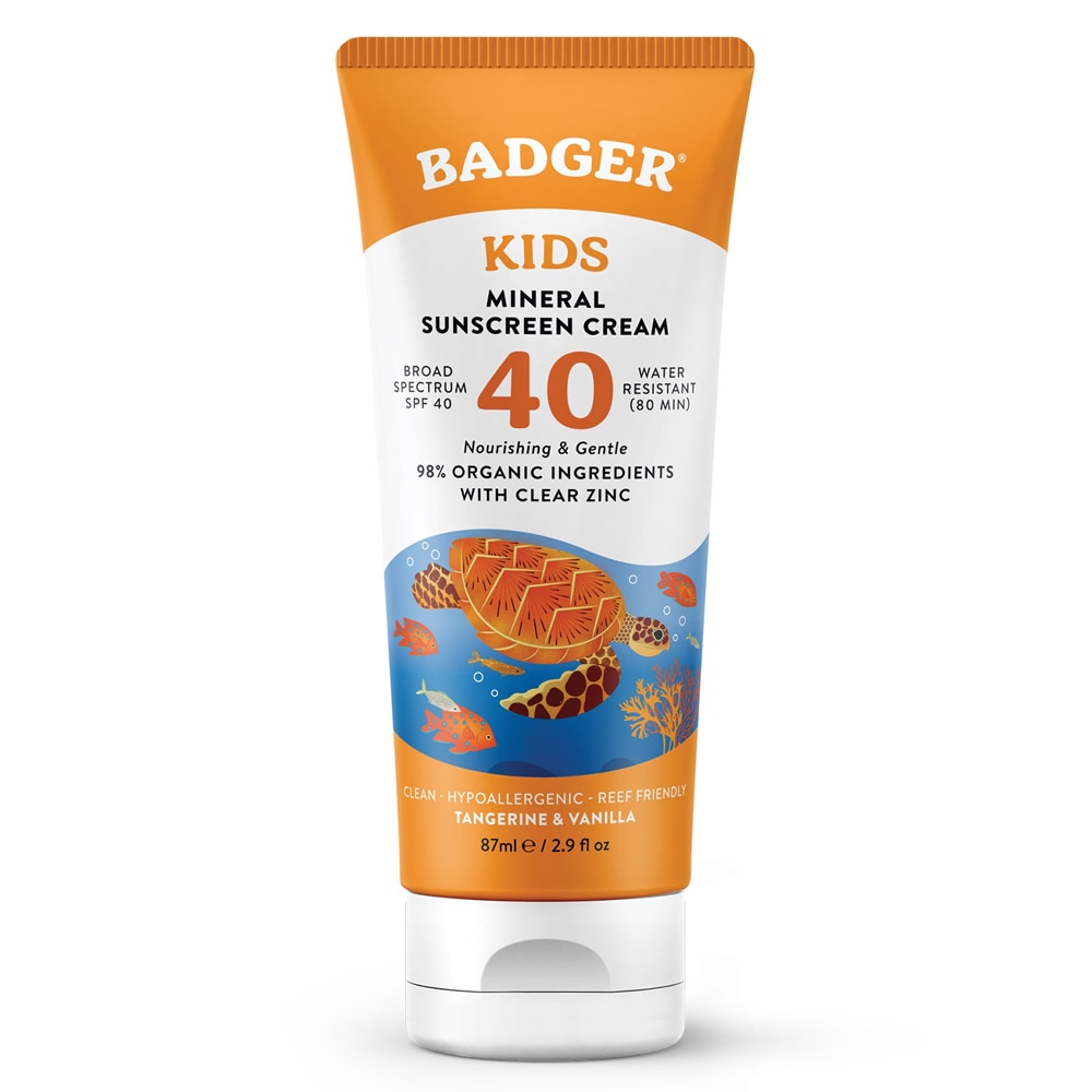 Детское солнцезащитное средство Badger Basket SPF 40 Минеральный крем, 2.9 унции Badger Basket