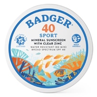 Солнцезащитный крем Sport Mineral в банке SPF 40, 2,4 унции Badger Basket