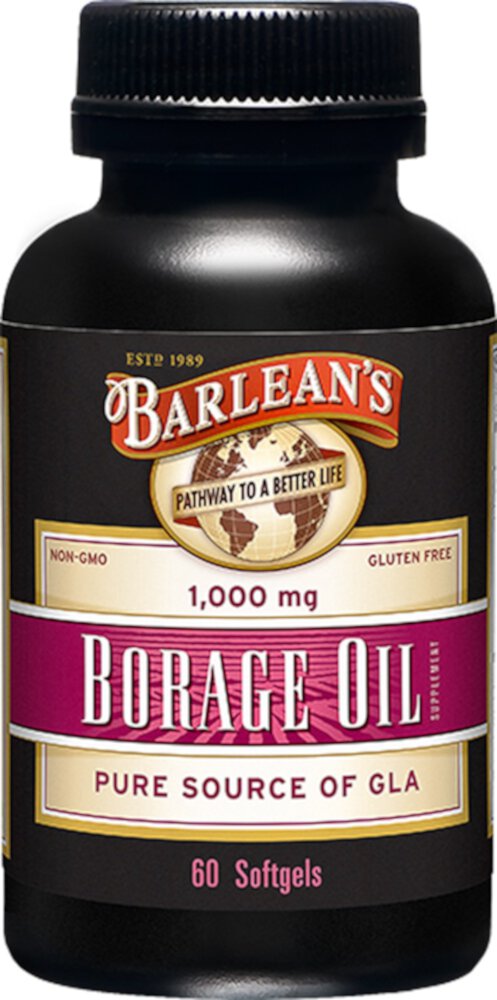 Borage Oil -- 1000 mg - 60 Softgels (Мягкие капсулы) Barlean's