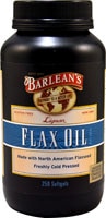 Flax Oil -- 1000 mg - 250 Softgels (Мягкие капсулы) Barlean's