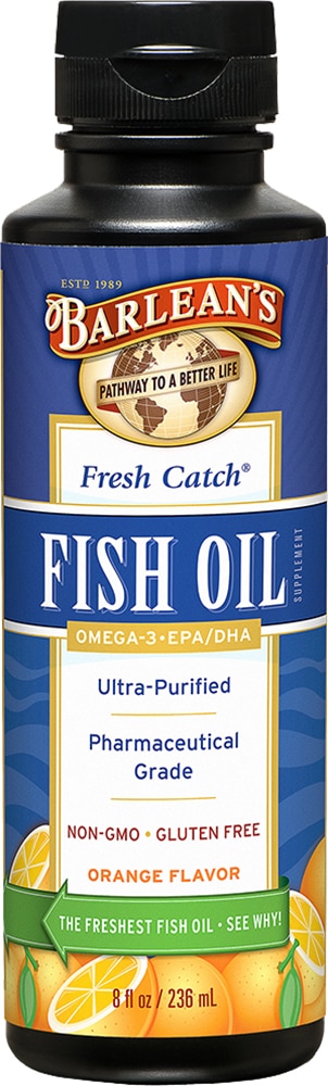 Fresh Catch® Fish Oil Orange -- 8 fl oz (Жидкие унции) Barlean's