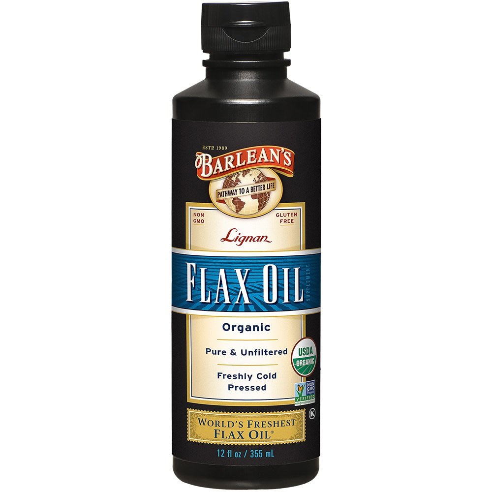 Organic Lignan Flax Oil -- 12 fl oz (Жидкие унции) Barlean's