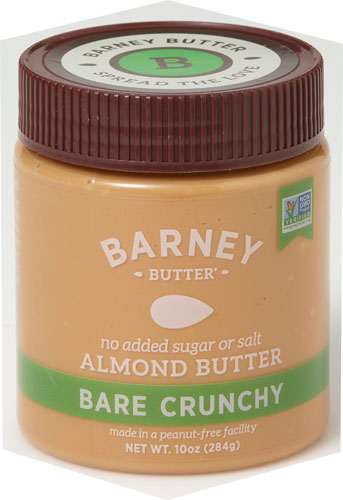 Non-GMO Almond Butter Bare Crunchy -- 10 oz Barney Butter