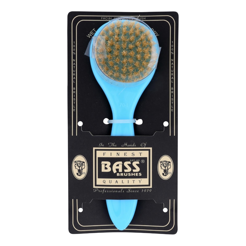 Щетка для чистки лица Bass Body Care с жесткой натуральной щетиной угольно-черного цвета -- 1 кисть Bass