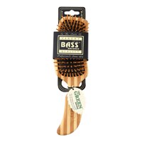 Расческа Bass The Green Brush Semi-S с бамбуковыми штифтами и усилителем; Бамбуковая ручка -- 1 кисть Bass