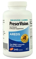 Бауш &amp; Lomb PreserVision® AREDS Eye Vitamin &amp; Минеральная добавка — 240 таблеток Bausch & Lomb