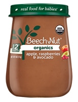 Beech-Nut Organic Stage 2 Apple, Raspberry &amp; Авокадо - 4 унции каждый / упаковка из 10 штук Beech-Nut