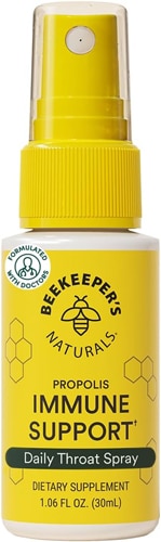 Immune Throat Spray (Спрей) Propolis -- 1.06 fl oz (Жидкие унции) Beekeeper's Naturals