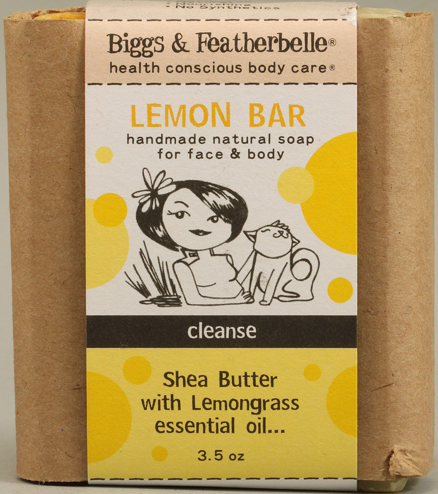 Лимонный батончик Biggs & Featherbelle с маслом ши и лемонграссом — 3,5 унции Biggs & Featherbelle