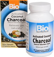 Активированный кокосовый уголь Bio Nutrition -- 520 мг -- 90 вегетарианских капсул Bio Nutrition