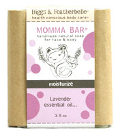 Momma Натуральное мыло ручной работы для лица и тела — лаванда, 3,5 унции Biggs & Featherbelle