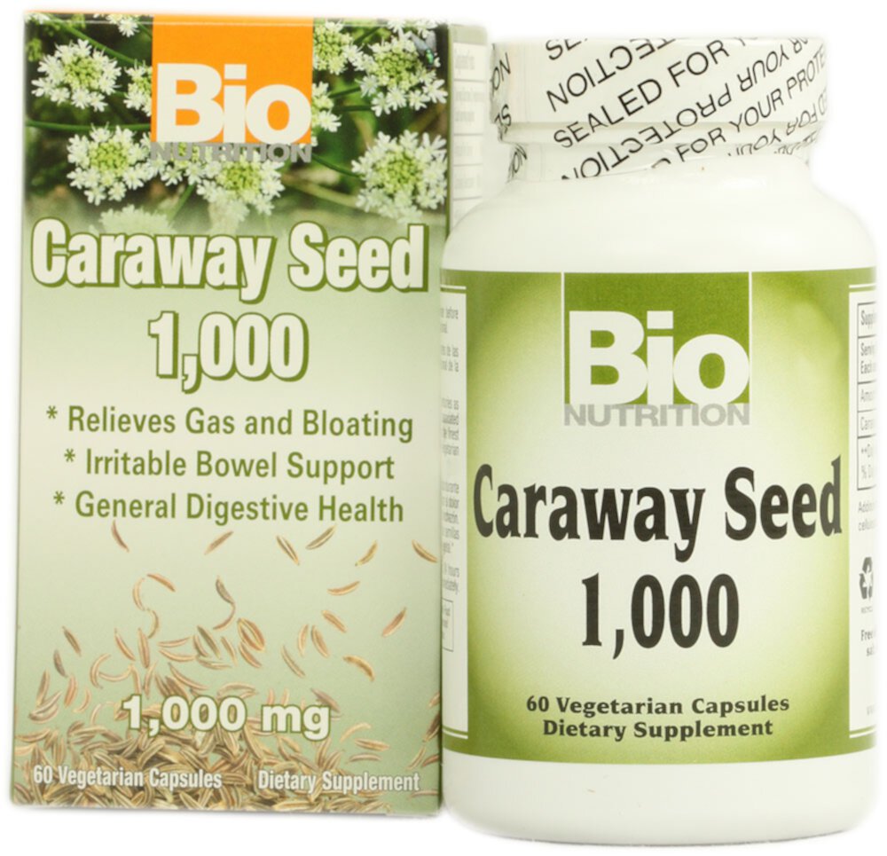 Caraway Seed 1 000 mg -- 1000 mg - 60 Vegetarian Capsules (Вегетарианские капсулы) Bio Nutrition