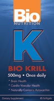 K Bio Krill -- 500 mg - 45 Softgels (Мягкие капсулы) Bio Nutrition