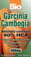 Garcinia Cambogia -- 500 mg - 60 Vegetarian Capsules (Вегетарианские капсулы) Bio Nutrition