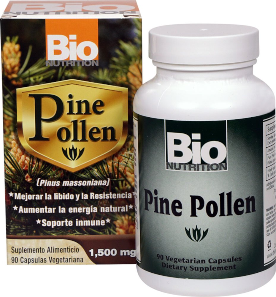 Pine Pollen -- 1500 mg - 90 Vegetarian Capsules (Вегетарианские капсулы) Bio Nutrition