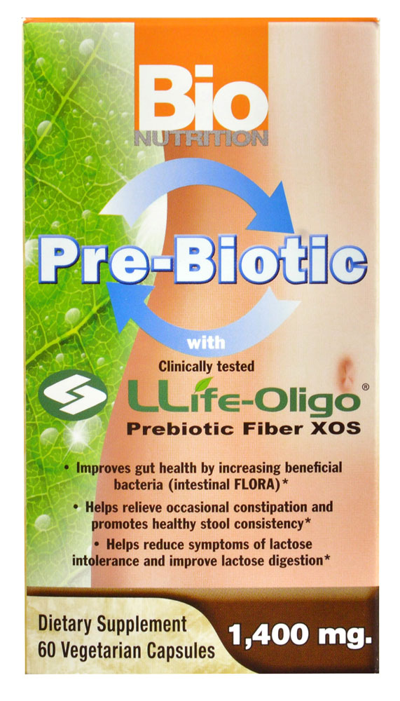 Pre-Biotic с пребиотическим волокном LLife-Oligo® XOS — 1400 мг — 60 вегетарианских капсул Bio Nutrition