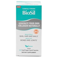 Усовершенствованный генератор коллагена — 5 мг — 60 небольших веганских жидких капсул BioSil