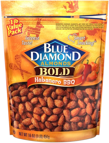 Кошерный миндаль Bold Habanero BBQ — 16 унций Blue Diamond