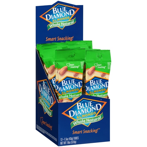 Kosher Almonds Whole Natural -- 1.5 oz Each / Pack of 12 Blue Diamond