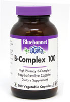 B-Complex 100 -- 100 Vegetable Capsules (Растительные капсулы) Bluebonnet Nutrition