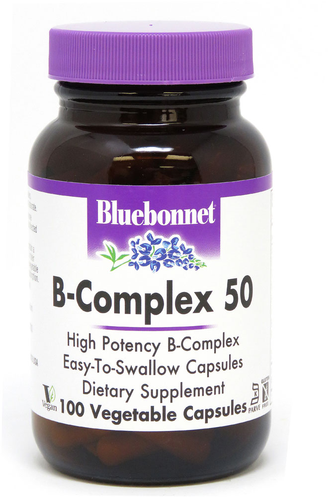 B-Complex 50 -- 100 Vegetable Capsules (Растительные капсулы) Bluebonnet Nutrition